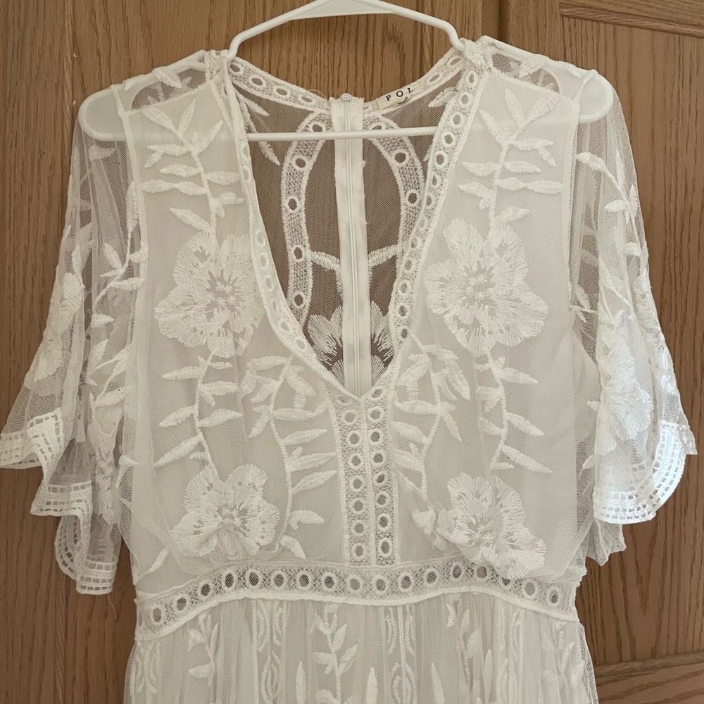 Lace White Romper